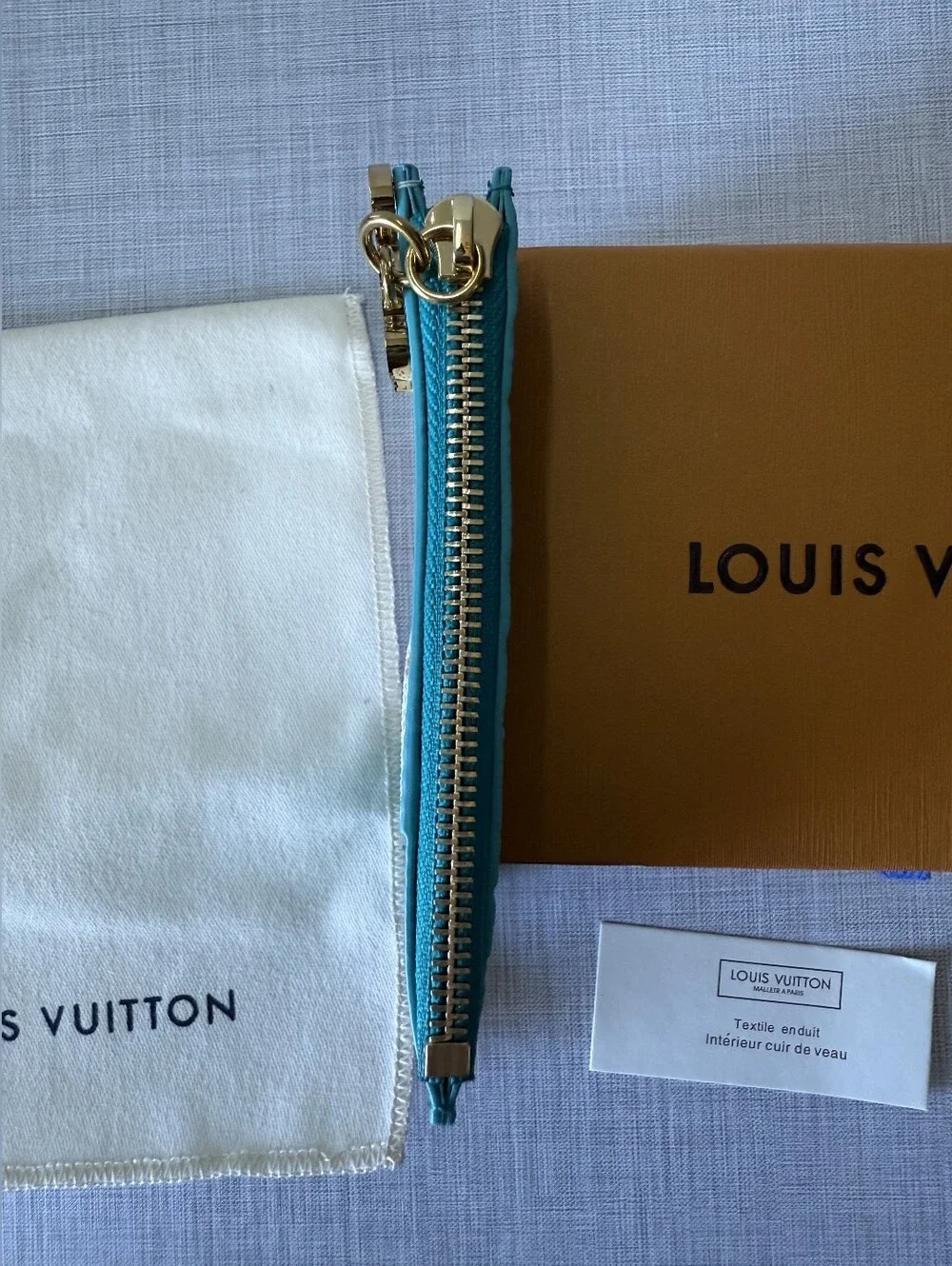Louis Vuitton Multicolor Monogram White & Teal Card & Key Holder